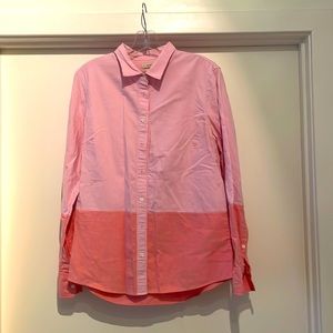 Two-color preppy J Crew long sleeve